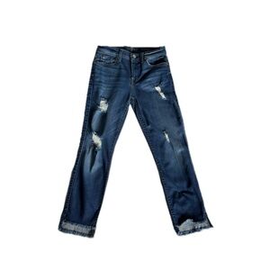 7 For All Mankind Women’s Distressed Skinny Jeans Dark Wash Size 26 Premium